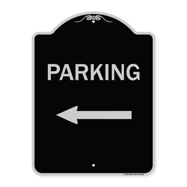 Parking Left Arrow Heavy-Gauge Aluminum Architectural Sign, 24" x 18", BS-1824-23365